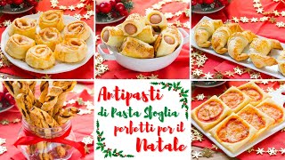 5 Antipasti di Natale con Pasta Sfoglia  Idee per la Vigilia Natale e Capodanno  55winston55 [upl. by Redford]