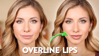 How to NATURALLY Overline Lips for Fuller Plump Lips No Injections [upl. by Enilkcaj]