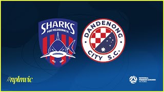 2024 NPLMVIC Round 12 Port Melbourne Sharks SC v Dandenong City SC [upl. by Sateia531]