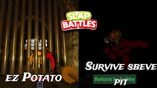 ALL Guide Boss Cheese SpotsTricks  Survive Sbeve Pit  Trick PotatoLord  Slap Battles Roblox [upl. by Phalan304]