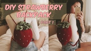 DIY STRAWBERRY CROCHET BACKPACK PART 1 [upl. by Navis]