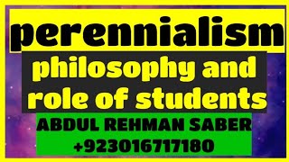 Pedagogy  Perennialism  philosophy educational  role students  philosophy perennialism [upl. by Dal]