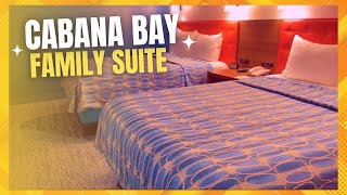 Universal Orlandos Cabana Bay Beach Resort Family Suite Full Room Tour🏝️We Loved This Room [upl. by Nosnhoj]