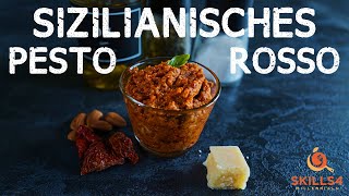 Italienisches Rotes Pesto Rezept mit getrockneten Tomaten und Mandeln [upl. by Bencion520]