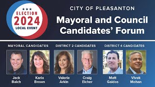 Pleasantons 2024 Mayoral amp Council Candidates Forum [upl. by Jarad]