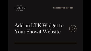 Adding LTK Like To Know It  RewardStyle to Showit [upl. by Bork]