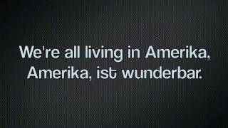 Rammstein  Amerika lyrics in Deutsch HD [upl. by Ylreveb]