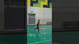 Badminton Serve Drills to Improve my Game adam izz badminton lcw lindan malaysia av [upl. by Demmy819]