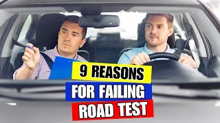 9 REASONS for FAILING a ROAD TEST  COMMON MISTAKES to avoid  Drive Test Tips [upl. by Olbap]