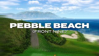 Front 9 Match at Pebble Beach on a Golfzon Golf Simulator [upl. by Ayotahc151]