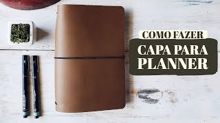 Como fazer capa para planner ou bullet journal com elásticos  estilo midori [upl. by Ymmot]