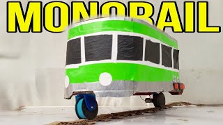 Diy Self Balancing Train  Gyro Monorail Train [upl. by Nnyre]