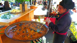 Spanish Guy cooks Paella with much Love at Market  Street Food in Berlin Germany [upl. by Giselle]