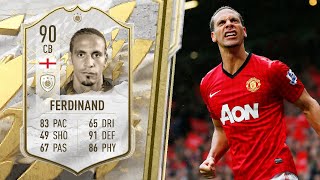 WORTH THE COINS 💰 90 PRIME ICON RIO FERDINAND PLAYER REVIEW  FIFA 22 Ultimate Team [upl. by Yelnahs175]