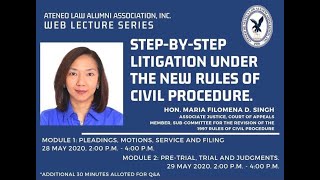 Module 1 Step by Step Litigation Under the New Rules of Civil Procedure [upl. by Grantham442]