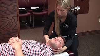 Spinal Adjustment Back Pain Treatment at West End Chiropractic Female Doctor Male Patient [upl. by Jacynth]