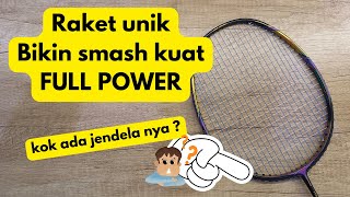 Raket badminton untuk smash keras  Review lining aeronaut 9000i [upl. by Roxy904]