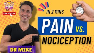 Pain vs Nociception  In 2 minutes [upl. by Niwred]