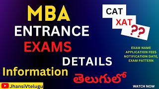 MBA Entrance Exams Details  Exam Dates Fees Exam Pattern [upl. by Anelyak358]