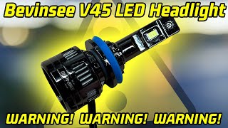 So BRIGHT use with caution ⚠️​ Bevinsee V45 LED Headlight Review and Lux Test [upl. by Hovey]