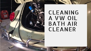 VW Beetle Air Filter  How to clean an oil bath air cleaner [upl. by Noswad]