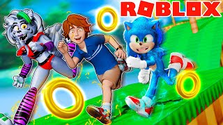 Roxanne Wolf VS Gregory Play SONIC SPEED SIMULATOR ROBLOX [upl. by Kenley180]