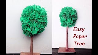 DIY  Easy Paper Tree VERY EASY TREE [upl. by Leverett655]