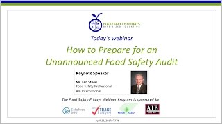 How to Prepare for an Unannounced Food Safety Audit [upl. by Ecirtahs]