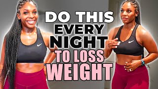 DO THIS EVERY NIGHT TO LOSE WEIGHT AT HOME LOW IMPACT [upl. by Ellene]