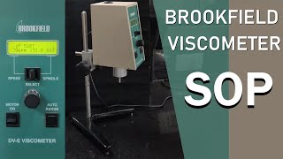 Brookfield viscometer SOP  How to use Brookfield viscometer  viscosity measurement by Brookfield [upl. by Yroger]