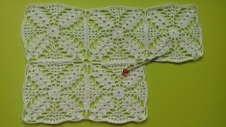 Mantel a crochet con uniones de cuadros paso a paso [upl. by Ymeraj248]