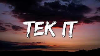 Cafuné  Tek It Lyrics 4k [upl. by Ekim403]