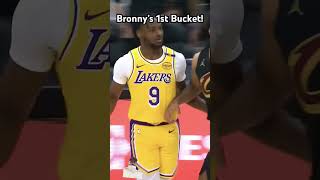 LeBron’s Son Just Scored His First NBA Point lakers [upl. by Elleoj799]