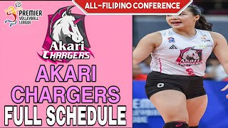 🔴 AKARI CHARGERS  FULL SCHEDULE  PVL ALL FILIPINO CONFERENCE 202425  UODATES amp ROSTERS [upl. by Kostival578]