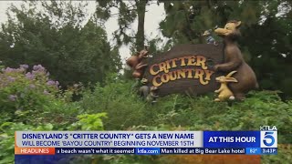 Disneyland’s Critter Country to be renamed Bayou Country [upl. by Einuj]