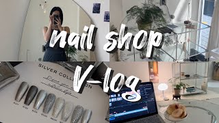 nail shopnail vlog네일샵 브이로그1인샵원장6월8월브이로그초보유튜버택배언박싱 [upl. by Criswell]