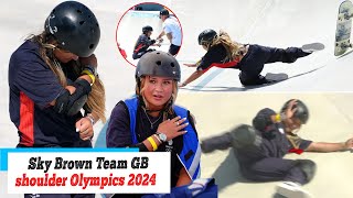 Paris Olympics 2024 SKY DOWN Fears for Sky Brown as Team GB star 16 is left wincing in pain [upl. by Berhley]