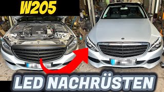 PlugampPlay Nachbau LED SCHEINWERFER NACHRÜSTEN Mercedes Benz W205 CKlasse [upl. by Peltier]