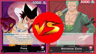 OP08 Gameplay Foxy VS Zoro One Piece TCG [upl. by Lily]