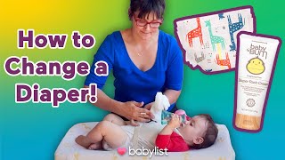 How to Diaper a Baby  Babylist [upl. by Joellen555]