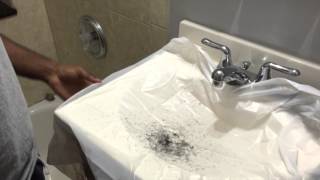 How To Clean Up The Bathroom Sink in 3 Seconds After Shaving [upl. by Rosenblatt]