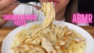 Creamy Chicken Alfredo Pasta ASMR  MUKBANG [upl. by Abehs94]