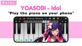 Learn to Play Piano Idol  Yoasobi on Your Mobile with Perfect Piano App [upl. by Philbert]