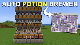 Minecraft EASY Automatic Potion Brewing Station 120 Tutorial [upl. by Asyal]