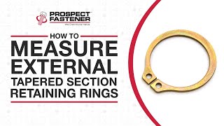 How to Measure External Tapered Section Retaining Rings [upl. by Auqinal]