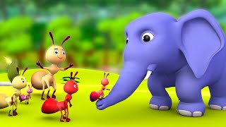 The Elephant amp Ant 3D Animated Hindi Moral Stories for Kids  घमंडी हाथी और चींटी हिन्दी कहानी Tales [upl. by Juxon]