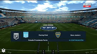 Racing Club vs Boca Juniors ● Torneo Betano 2024 ● PES 2021 [upl. by Ola]