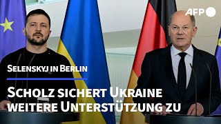 Scholz zu Selenskyj Werden keinen Diktatfrieden Russlands akzeptieren  AFP [upl. by Hands692]