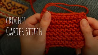 How to crochet like knitting  Garter stitch  KNOOKING [upl. by Neeruan]