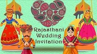 Rajasthani  Marwari  Marwadi Wedding Invitation Video  Save The Date [upl. by Yanttirb]